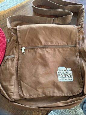 Vintage National Parks Conservation Canvas Messenger Bag